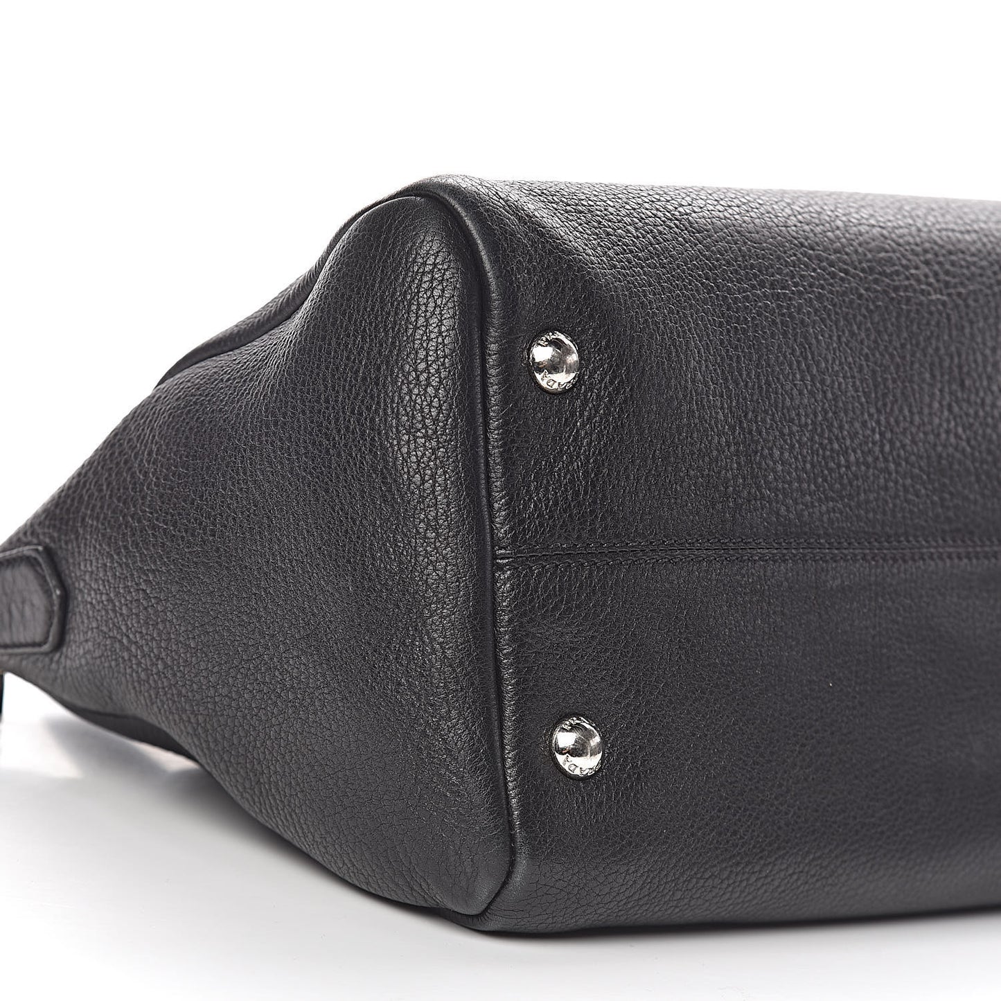 Vitello Daino Shopping Satchel Black