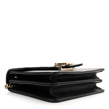 Gucci Dollar Calfskin Small Interlocking G Shoulder Bag Black 4 of 10