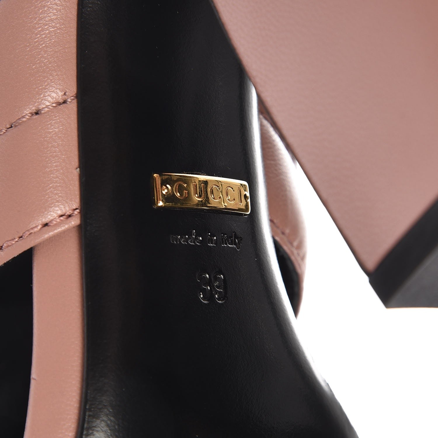 Gucci Malaga Kid Webby Crossover High Heel Slide Sandals 39 Carmine Rose 6 of 8