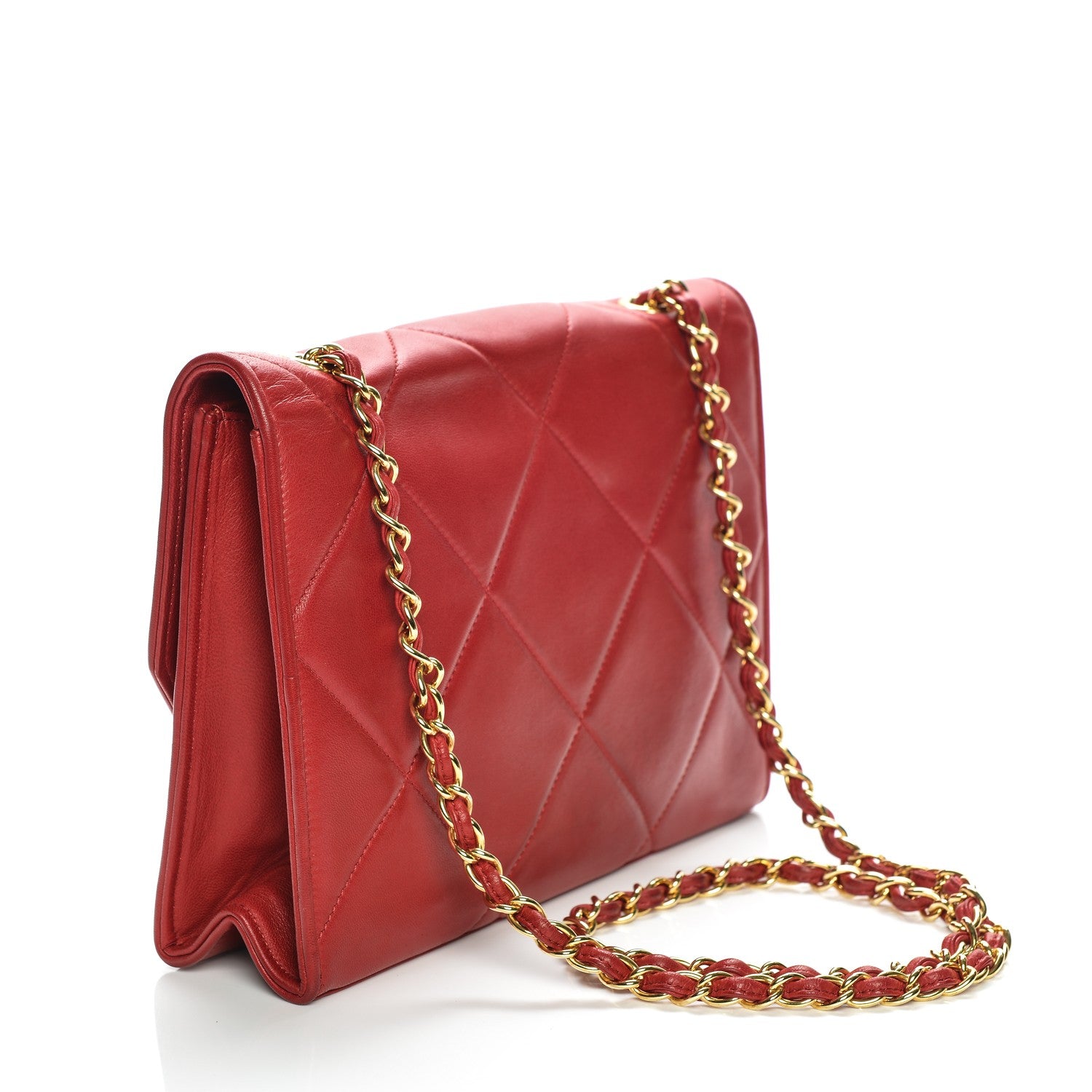 Chanel Lambskin Quilted Small Single Flap Red 3 of 8
