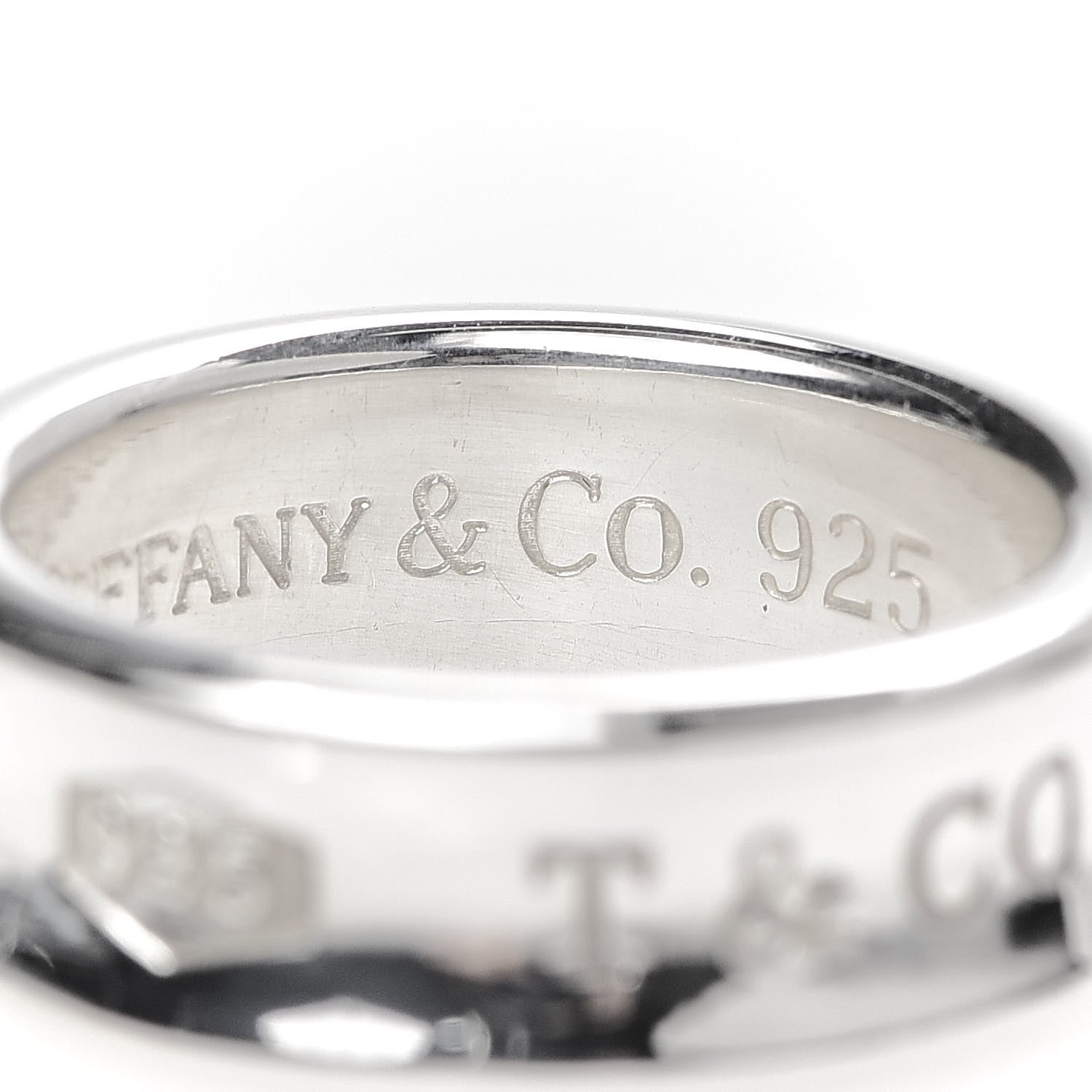 Tiffany Sterling Silver 1837 Band Ring 53 6.25 4 of 5