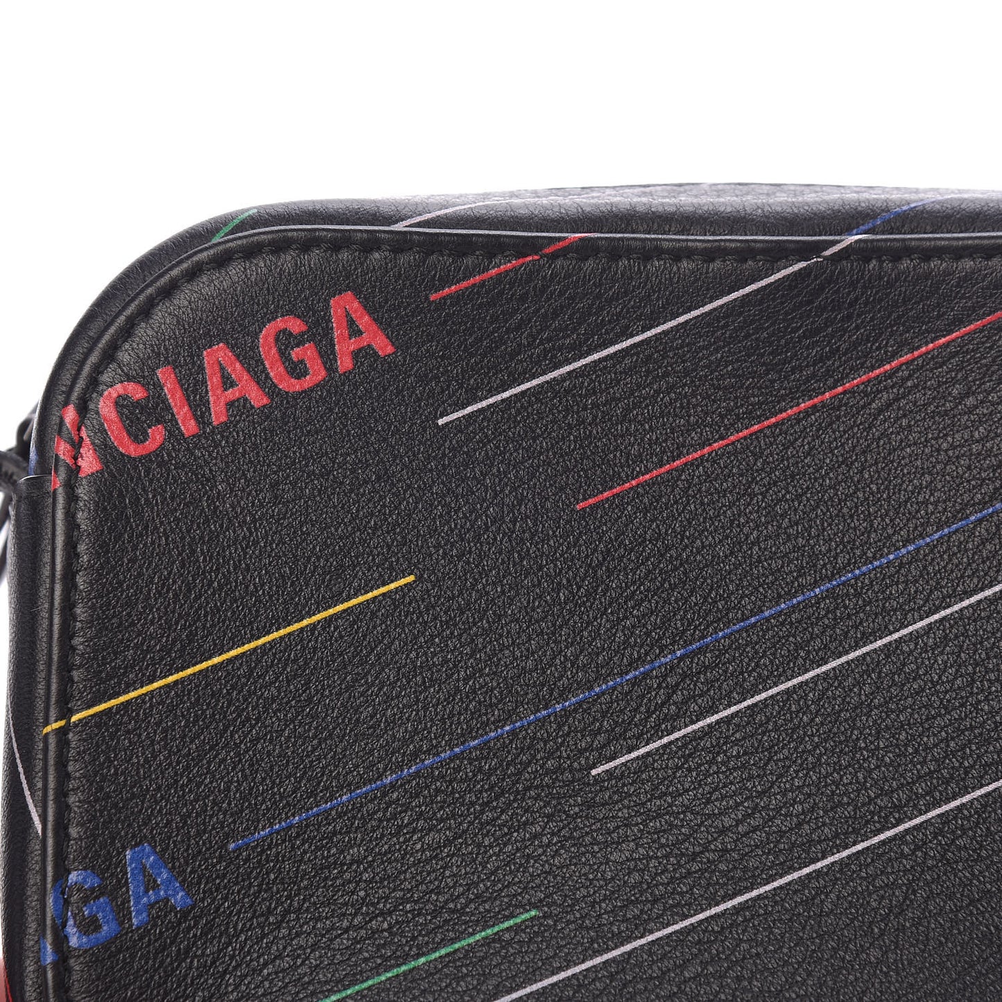 Calfskin Logo Print XS Everyday Camera Bag Black Multicolor