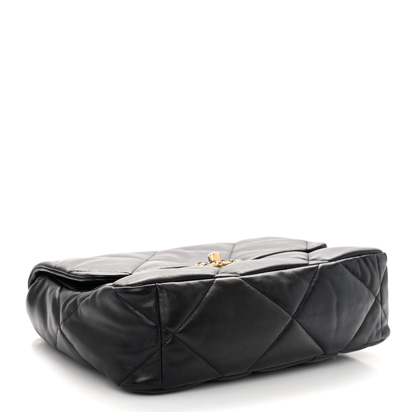 Goatskin Quilted Large Chanel 19 Flap Black