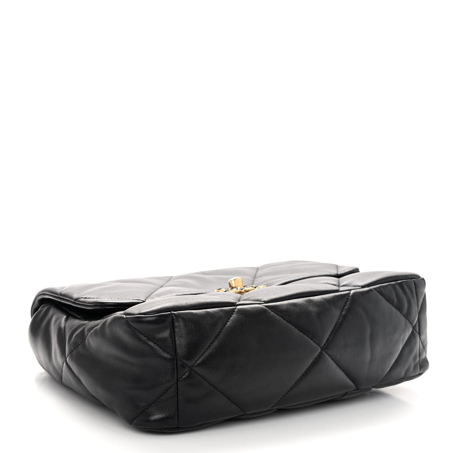 Chanel Goatskin Quilted Large Chanel 19 Flap Black 4 of 10
