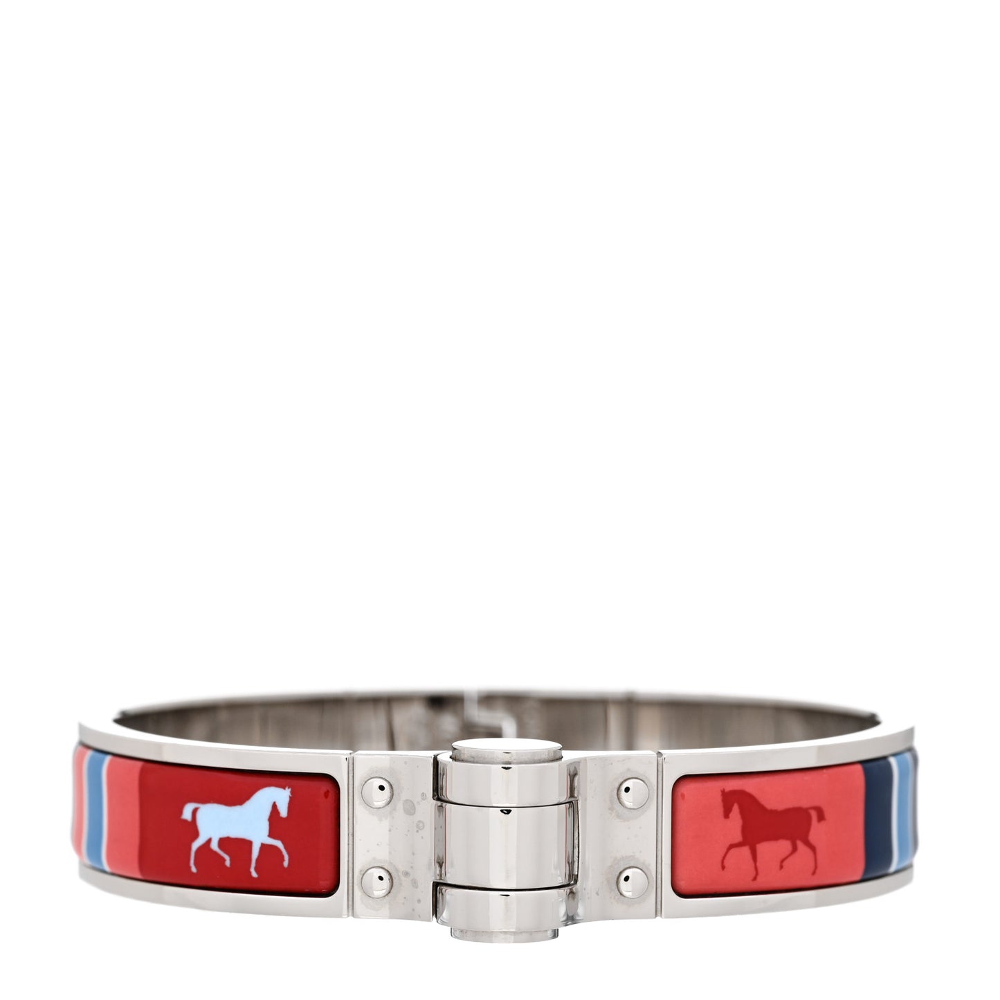 Enamel Printed Narrow Charniere Couvertures Nouvelles Hinged Bracelet S