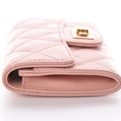 Chanel Aged Calfskin Quilted Reissue Flap Card Holder Pink 14 of 15
