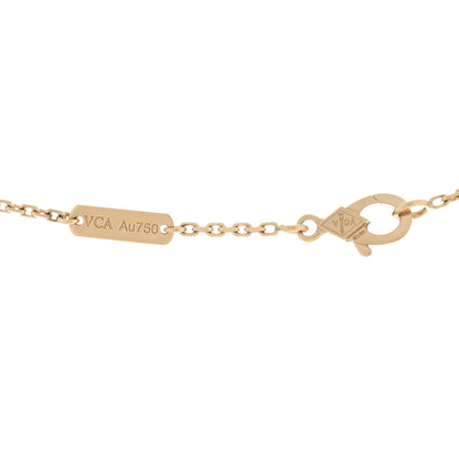 Van Cleef & Arpels 18K Yellow Gold Mother of Pearl Vintage Alhambra Pendant Necklace 4 of 5