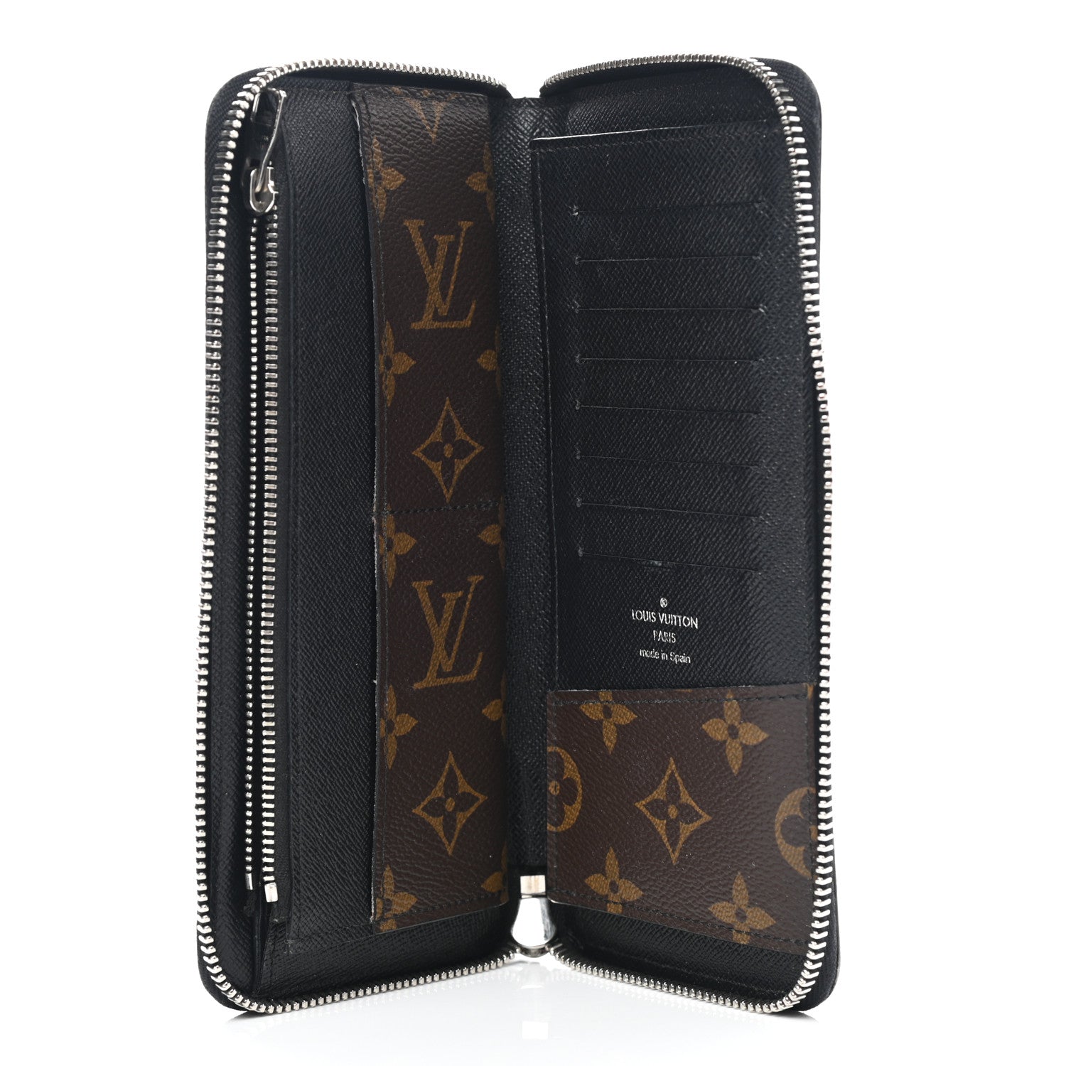 Louis Vuitton Monogram Macassar Vertical Zippy Wallet 5 of 10
