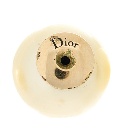Christian Dior Pearl Logo Earrings Gold 3 of 4