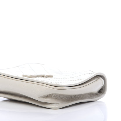 Saint Laurent Crinkled Calfskin Matelasse Monogram Niki Chain Wallet Crema Soft 10 of 11