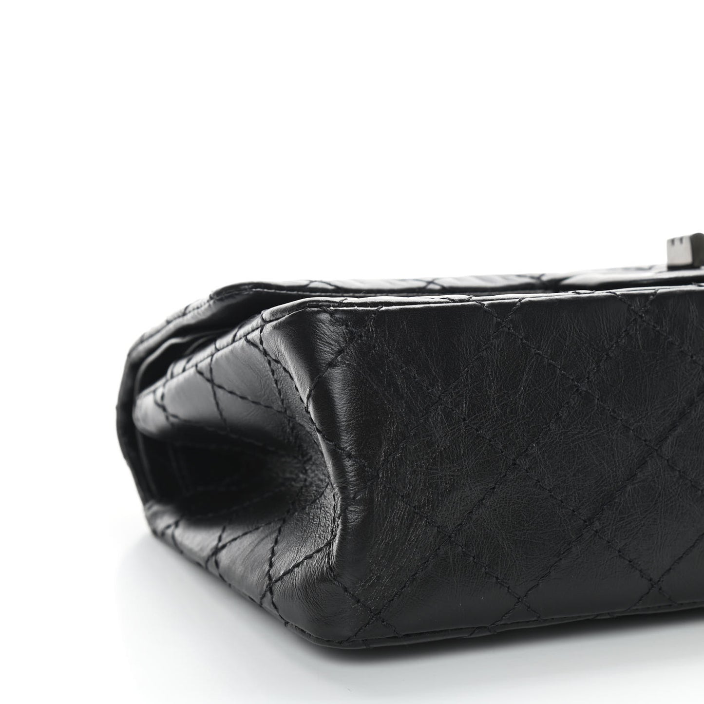 Aged Calfskin Quilted 2.55 Reissue 225 Flap So Black
