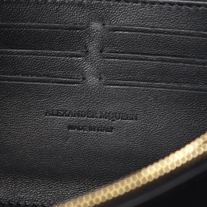 Alexander McQueen Metallic Calfskin Skull Wallet on Chain Silver 5 of 8