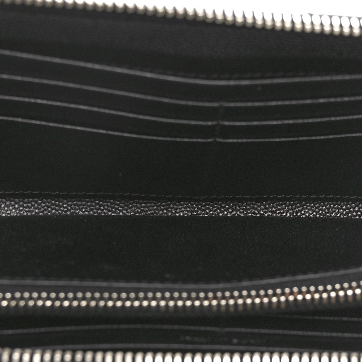 Grain De Poudre Matelasse Chevron Monogram Zip Around Wallet Black