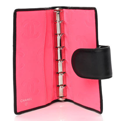 Chanel Calfskin Quilted Small Cambon Agenda Planner Black White 4 of 4