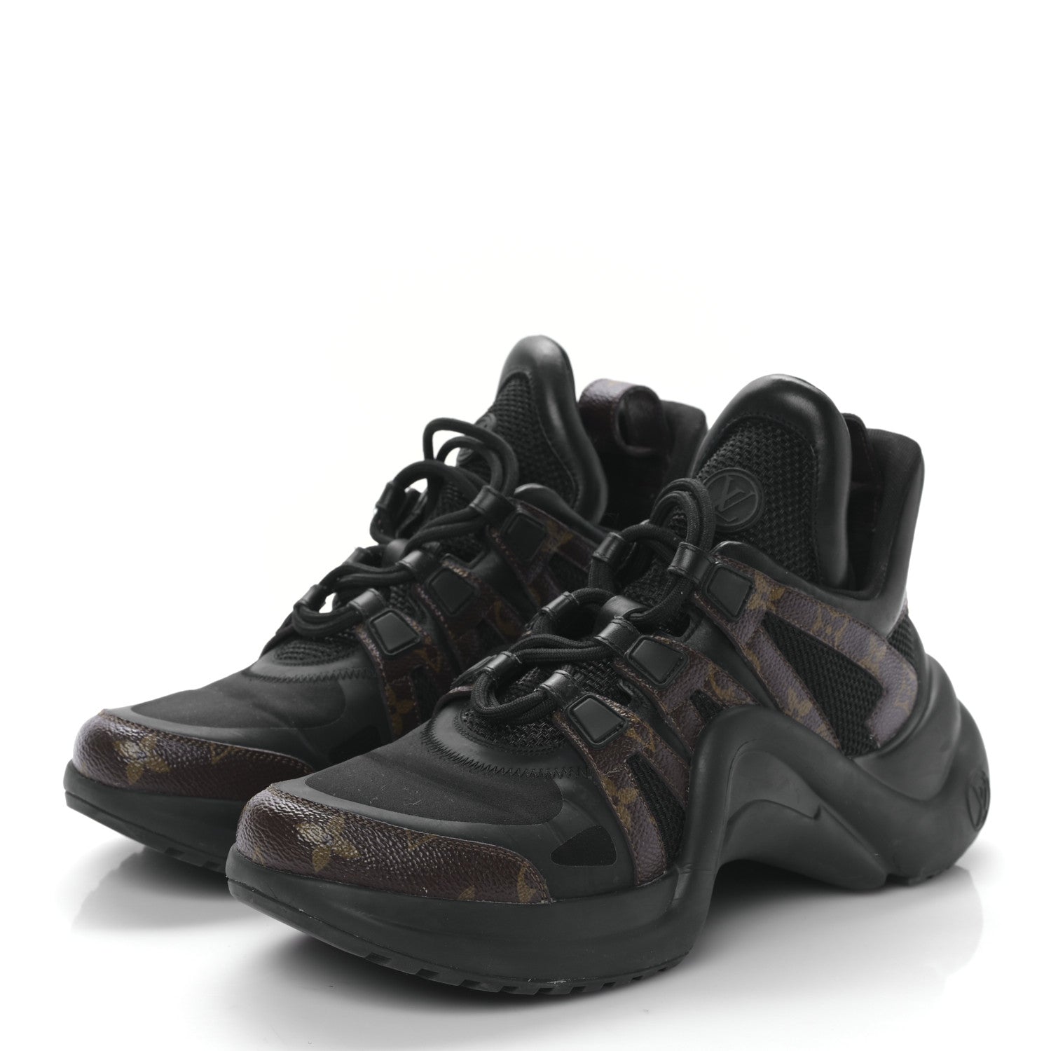 Louis Vuitton Calfskin Patent Monogram LV Archlight Sneakers 40 Black 3 of 8