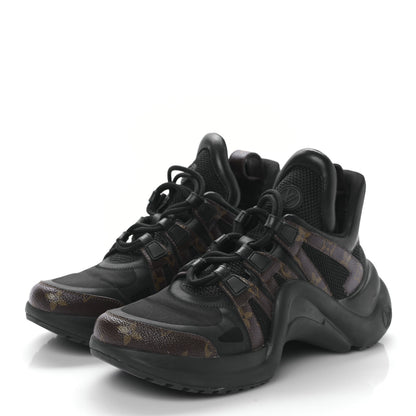 Louis Vuitton Calfskin Patent Monogram LV Archlight Sneakers 40 Black 3 of 8