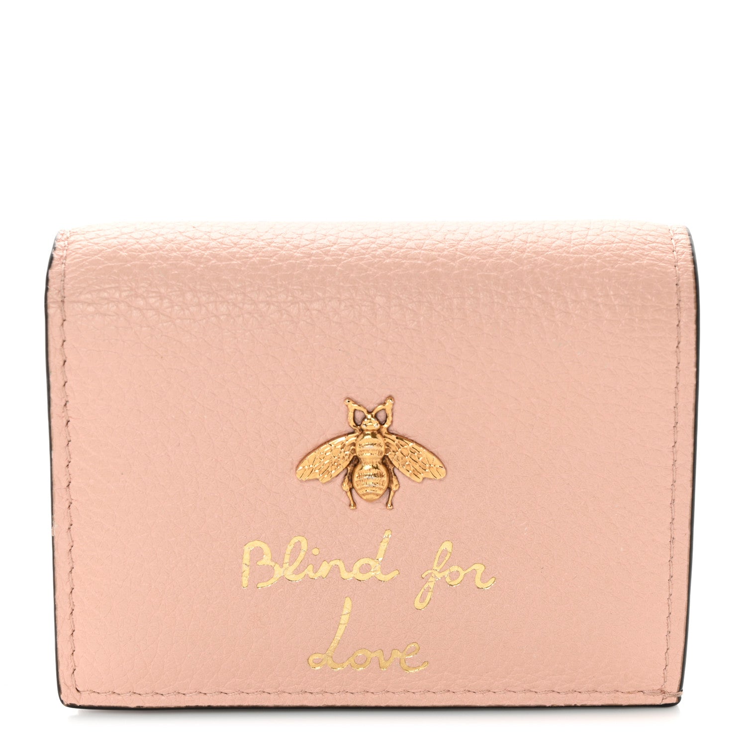 Gucci Cellarius Calfskin Blind for Love Card Case Wallet Perfect Pink 1 of 7