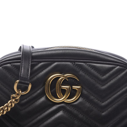 Gucci Calfskin Matelasse Small GG Marmont Chain Shoulder Bag Black 13 of 13
