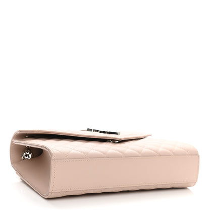 Saint Laurent Grain De Poudre Textured Mixed Matelasse Medium Triquilt Monogram Satchel Marble Pink 4 of 11