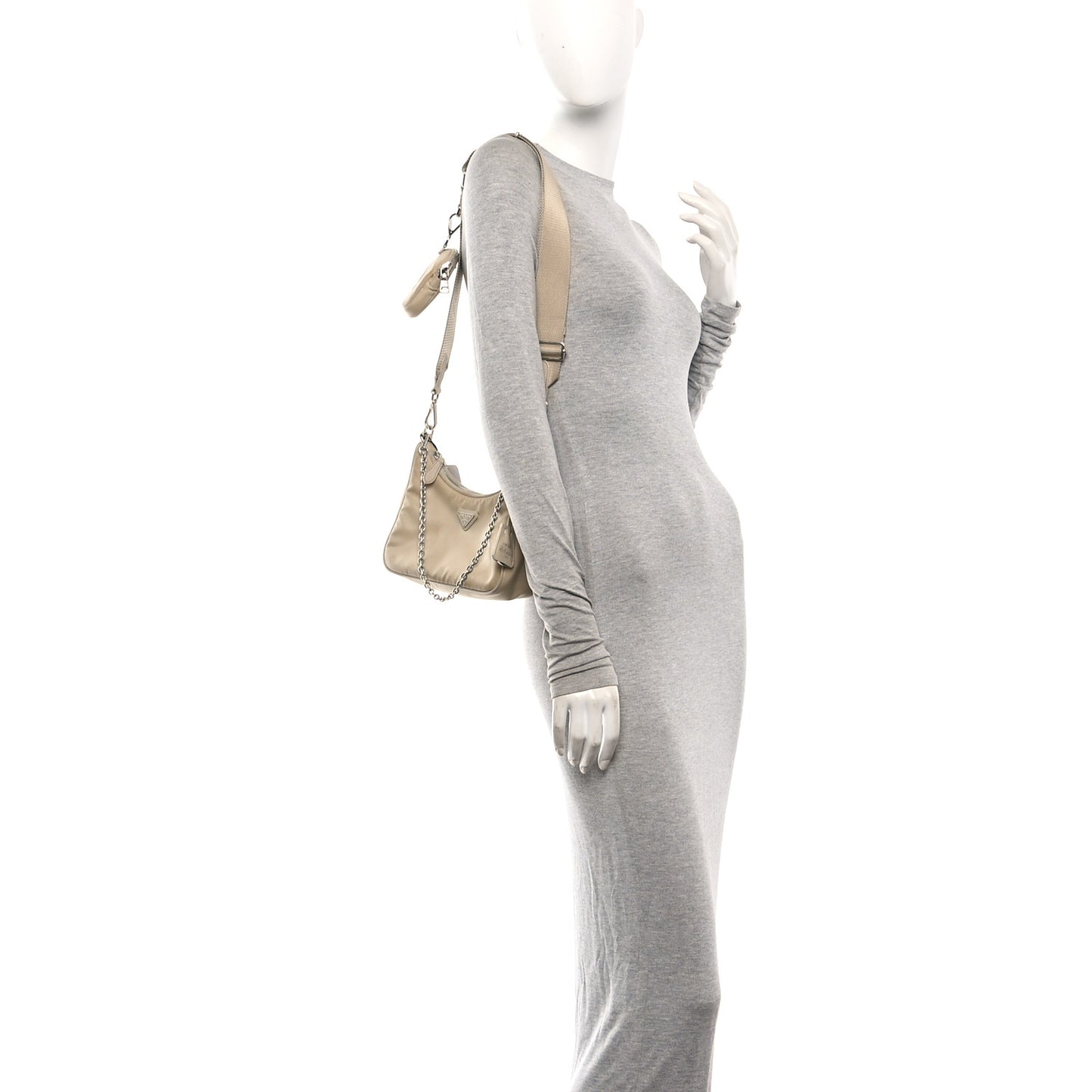Re-Nylon Saffiano Re-Edition 2005 Shoulder Bag Deserto