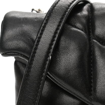 Saint Laurent Lambskin Quilted Toy Loulou Puffer Monogram Chain Satchel Black 12 of 16