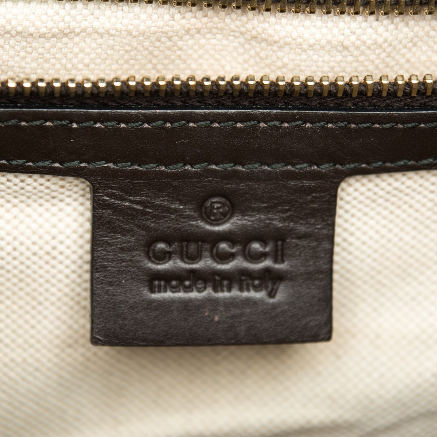 Monogram Margaux Calfskin Large Emily Chain Shoulder Bag Beige Ebony Cocoa