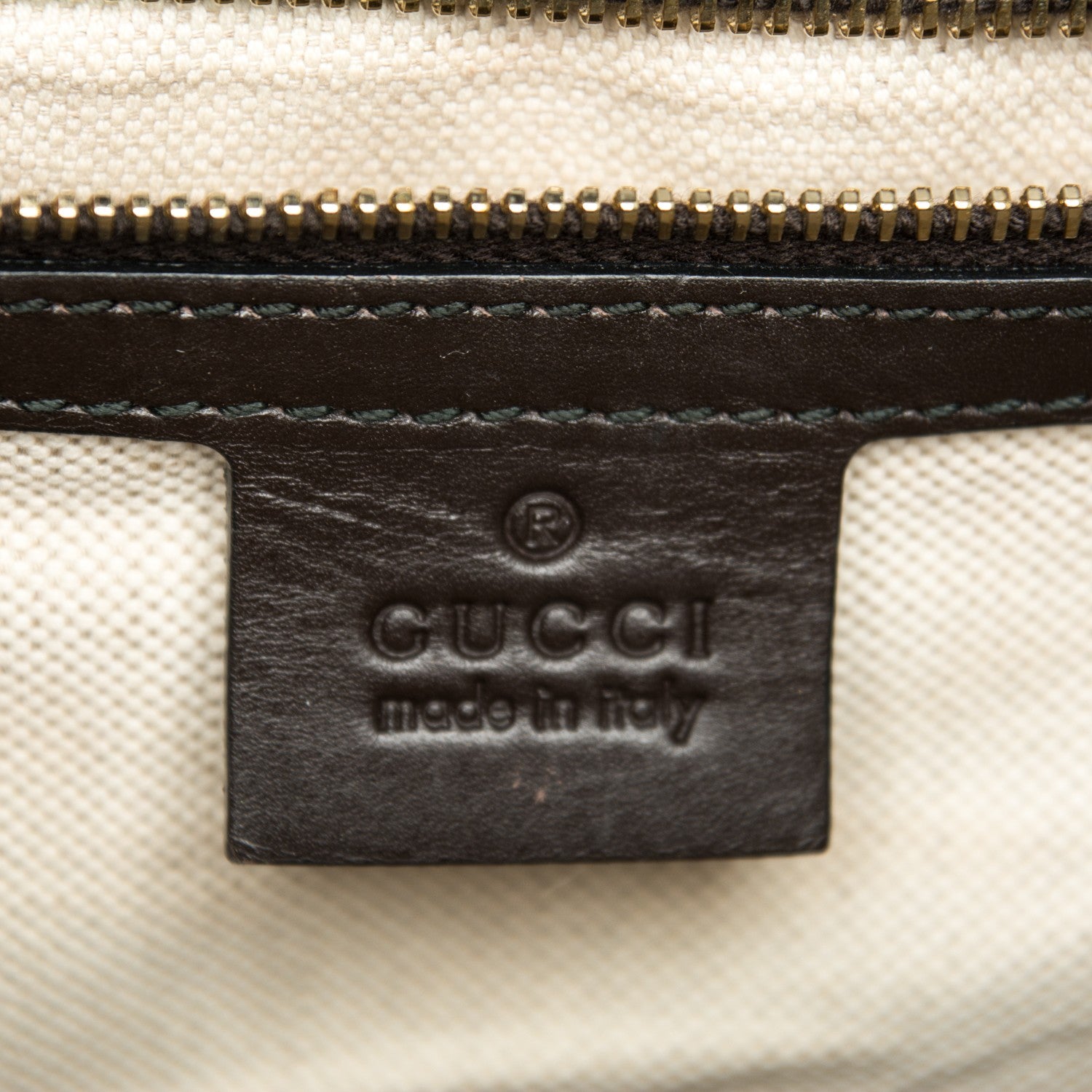 Gucci Monogram Margaux Calfskin Large Emily Chain Shoulder Bag Beige Ebony Cocoa 6 of 10