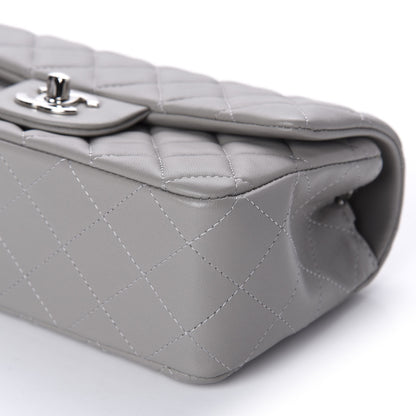 Chanel Lambskin Quilted Mini Rectangular Flap Grey 7 of 10