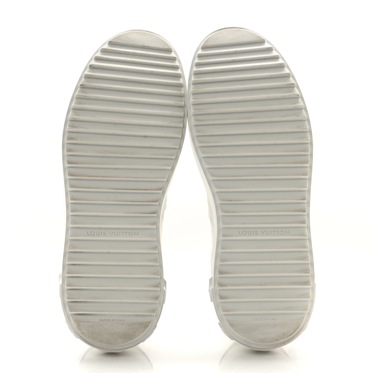 Louis Vuitton Lambskin Embossed Monogram Time Out Sneakers 37 White 5 of 13