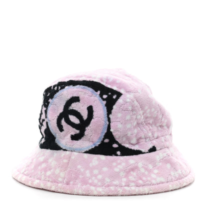 Chanel Terry Cloth CC Bucket Hat S Pink Black 1 of 8