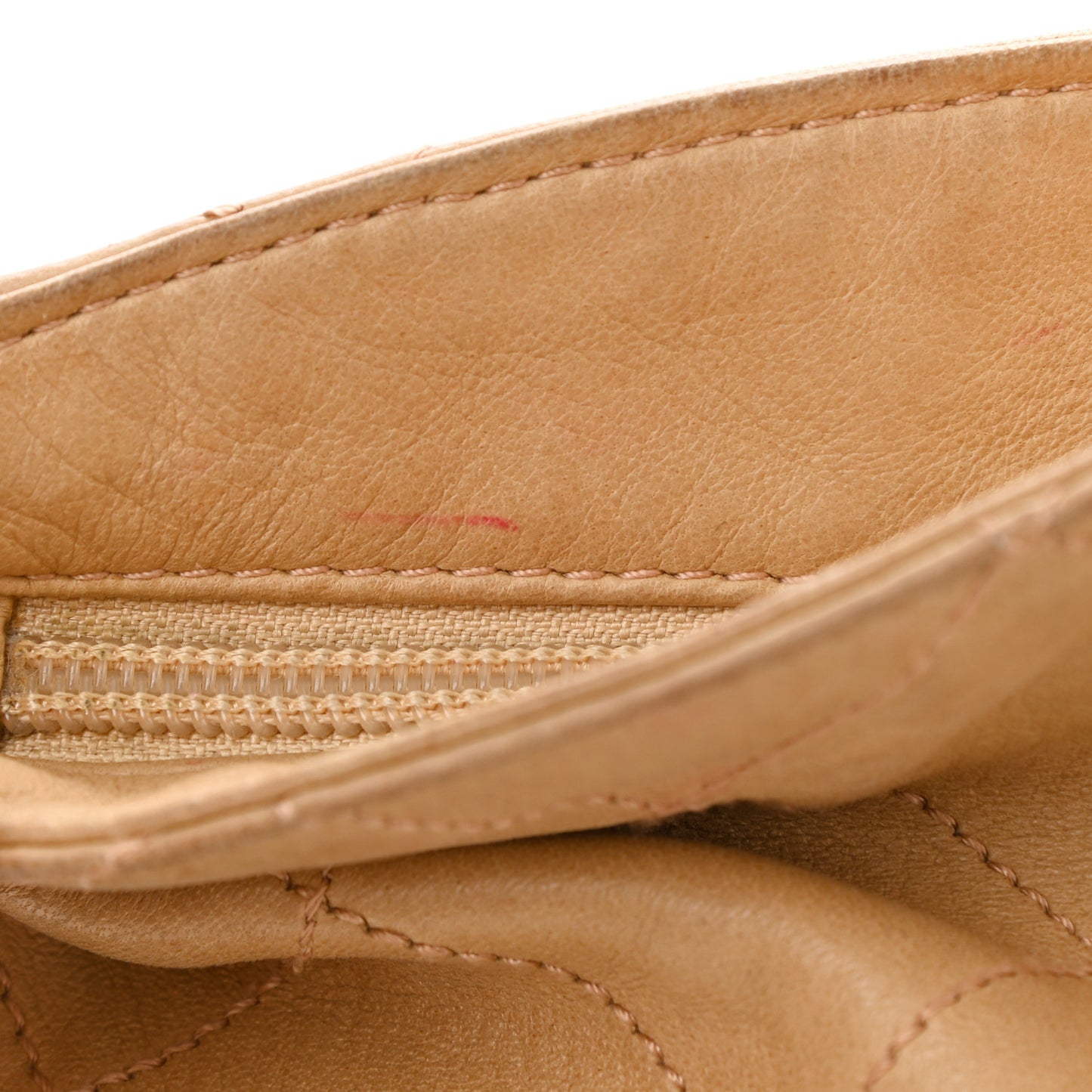 Lambskin Stitched Medium Ultimate Soft Tote Beige