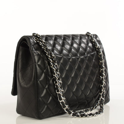 Chanel Lambskin Quilted Maxi Double Flap Black 4 of 8