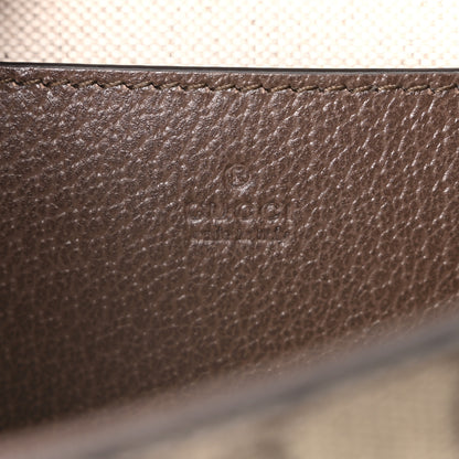 Gucci GG Supreme Monogram Textured Dollar Calfskin Web Mini Ophidia Envelope Shoulder Bag Beige Ebony 6 of 9