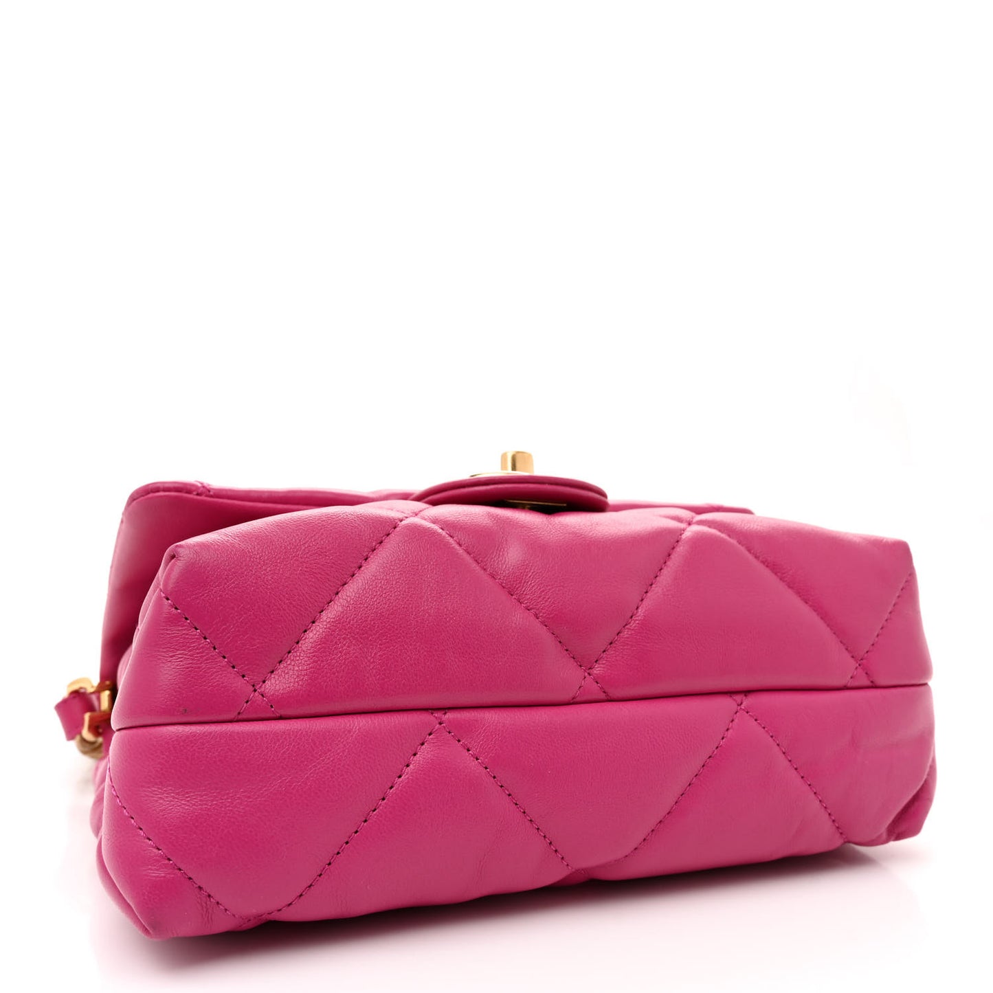 Lambskin Quilted Small Chain Top Handle Flap Fuchsia
