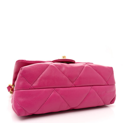Chanel Lambskin Quilted Small Chain Top Handle Flap Fuchsia 4 of 11