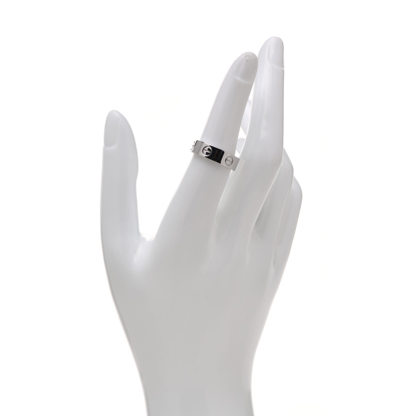 18K White Gold 5.5mm LOVE Ring 54 6.75
