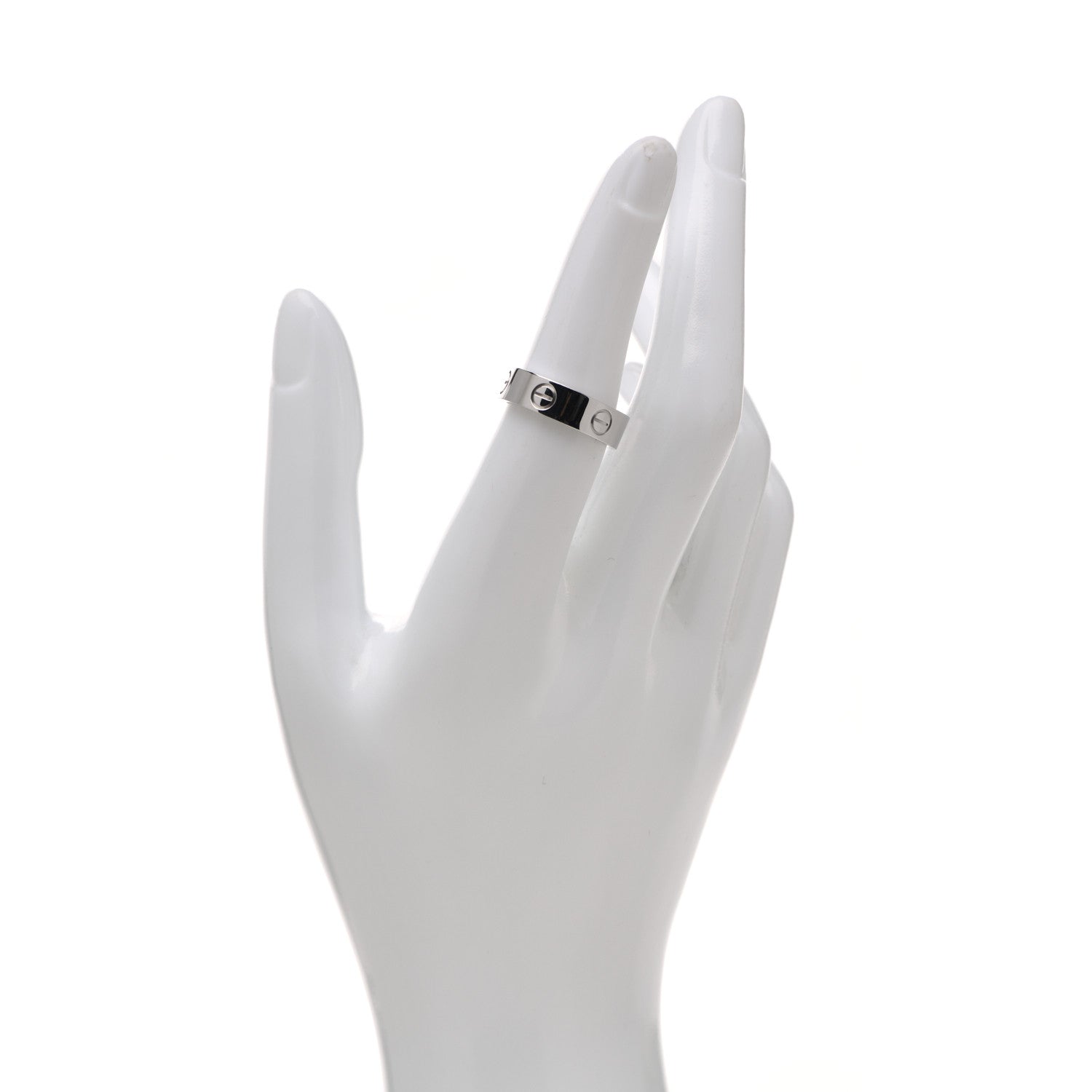 Cartier 18K White Gold 5.5mm LOVE Ring 54 6.75 2 of 6