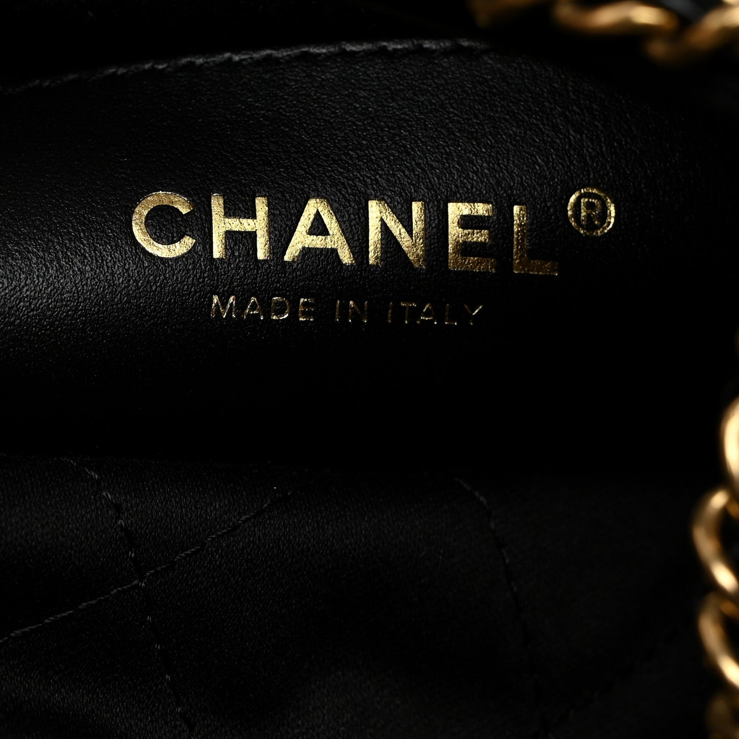 Shiny Calfskin Quilted Mini Chanel 22 Black