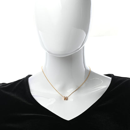 Hermes Lacquered Gold Mini Pop H Pendant Necklace Marron Glace 2 of 6