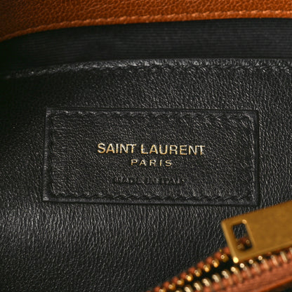 Saint Laurent Calfskin Matelasse Chevron Monogram Medium College Bag Brick 5 of 9