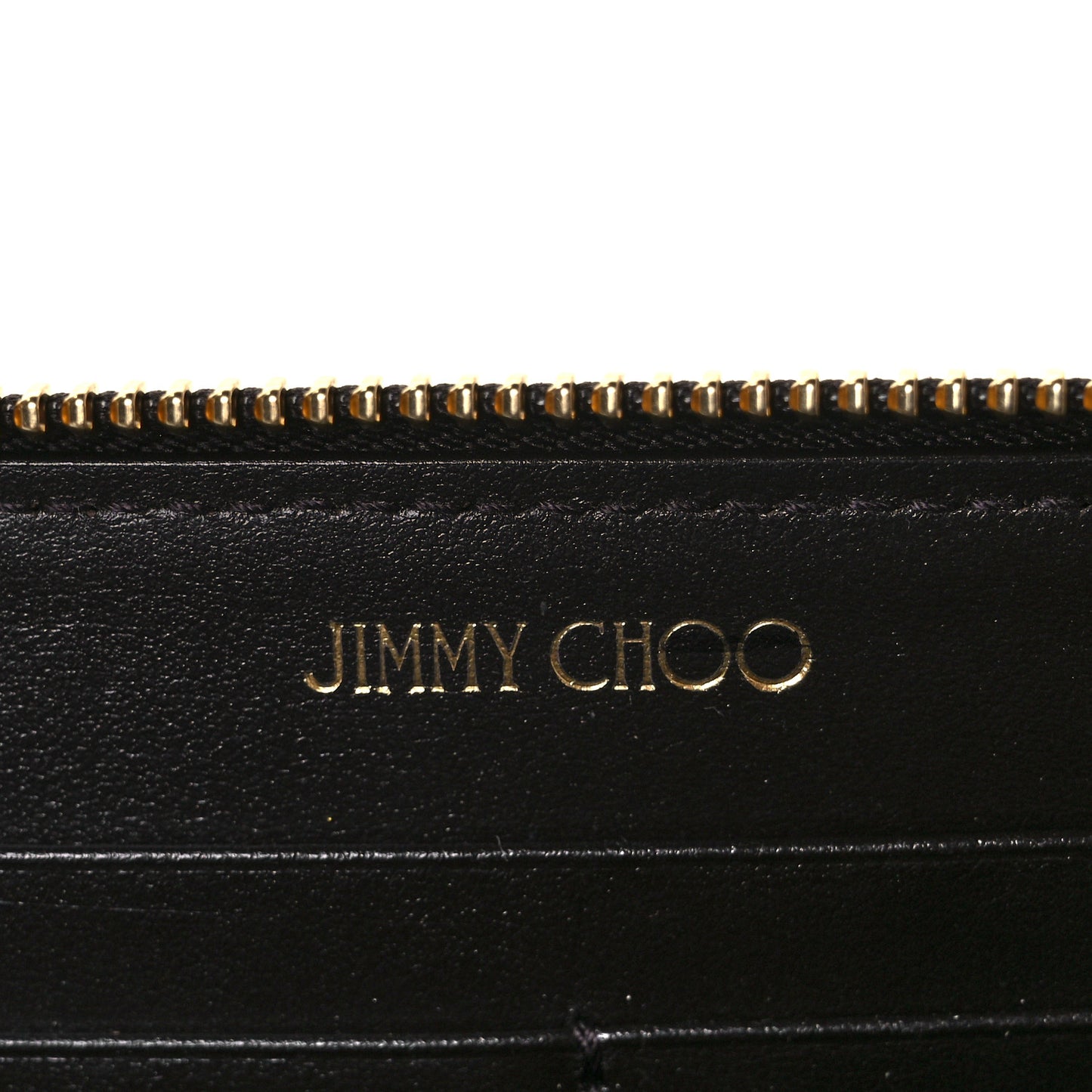 Snakeskin Embossed Zip Around Wallet Black White