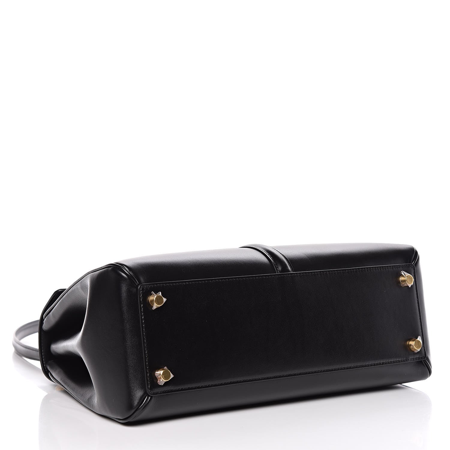 Celine Satinated Calfskin Medium 16 Top Handle Bag Black 4 of 12
