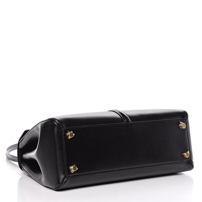 Celine Satinated Calfskin Medium 16 Top Handle Bag Black 4 of 12