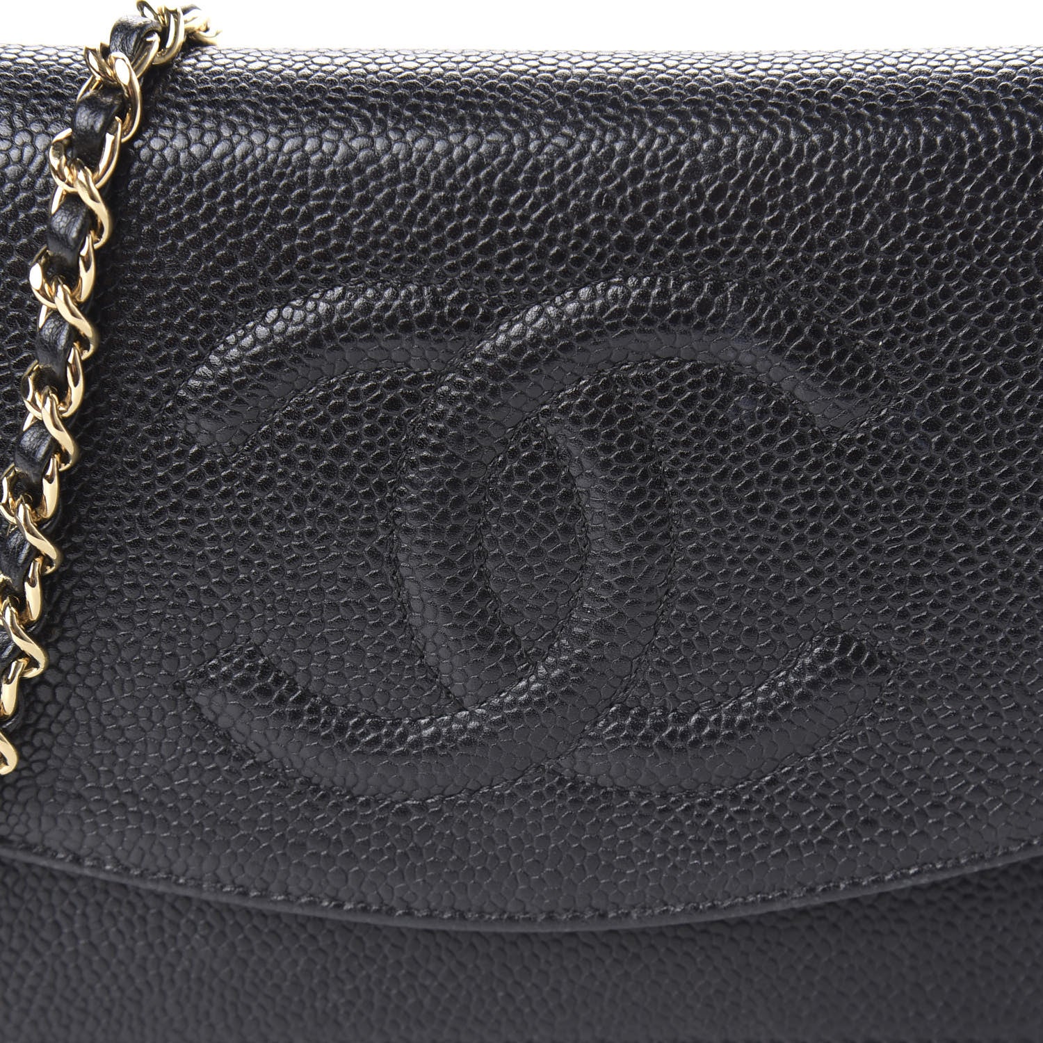 Chanel Caviar Timeless CC Wallet On Chain WOC Black 11 of 11