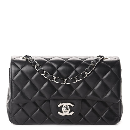 Chanel Lambskin Quilted Mini Rectangular Flap Black 1 of 11