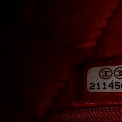 Chanel Lambskin Quilted Medium Boy Cosmetic Case Red 7 of 13