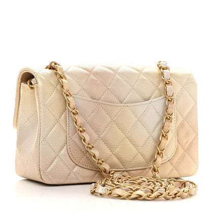 Chanel Metallic Goatskin Quilted Mini Rectangular Flap Gold 3 of 9