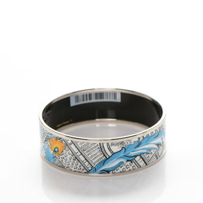 Hermes Enamel Printed Wide Mythiques Phoenix Bracelet 65 Pollen Azur 3 of 7