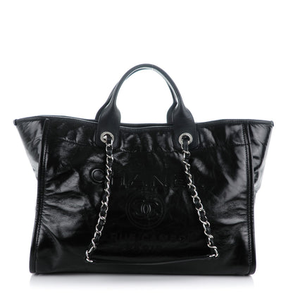 Chanel Glazed Calfskin Large Deauville Tote Black 1 of 7