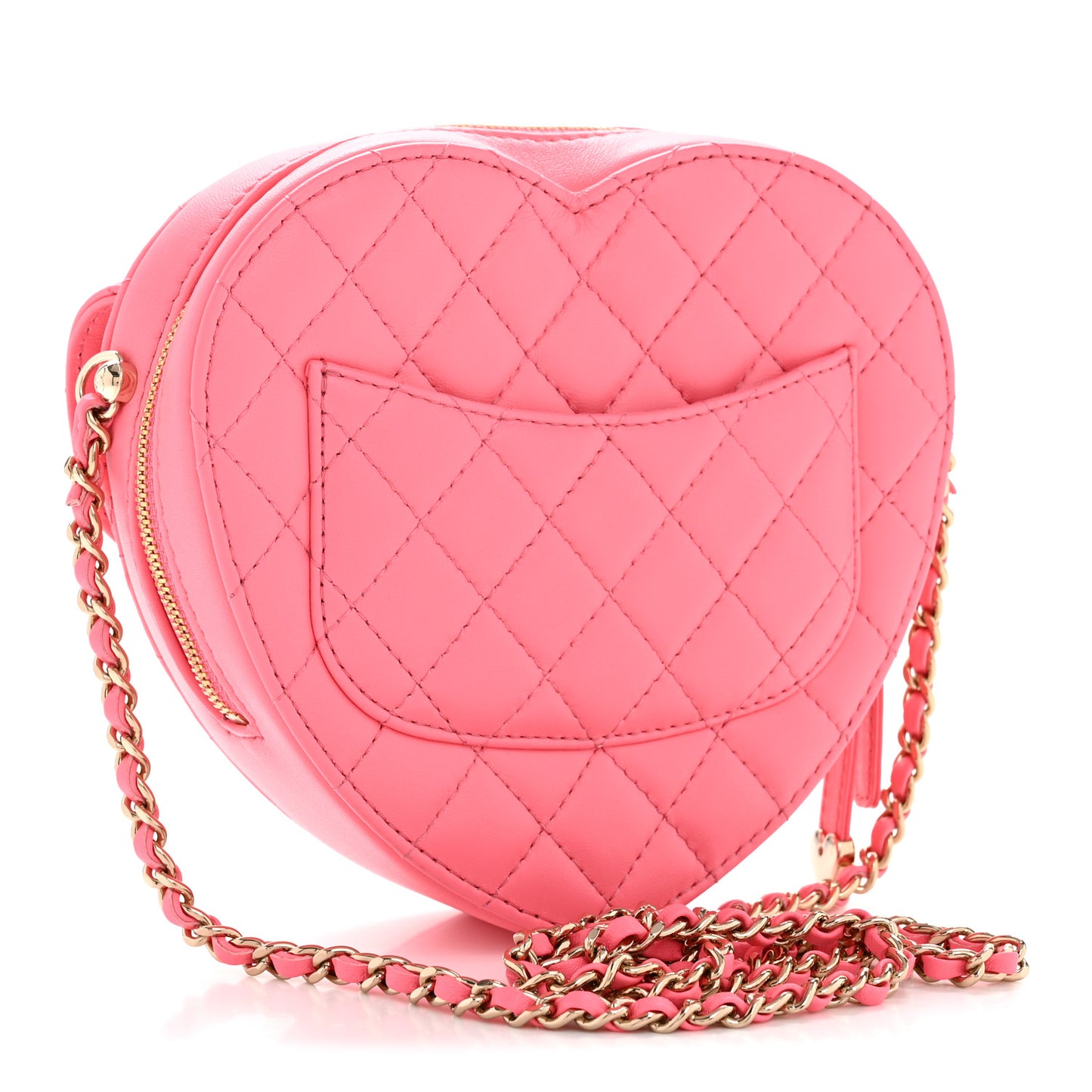Lambskin Quilted CC In Love Heart Bag Pink